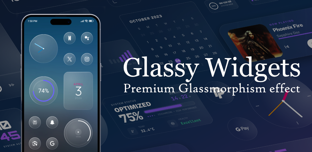 Glassy Widgets - Premium Glassmorphism Widgets